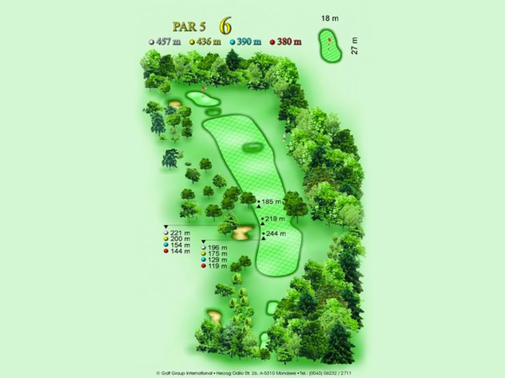 détail parcours golfique trou numero 6 Golf & Country Club de Bonmont